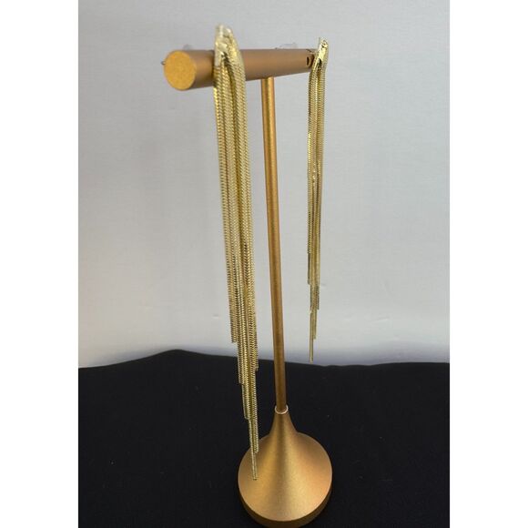 Golden Tassel Earrings - Picture 2 of 4